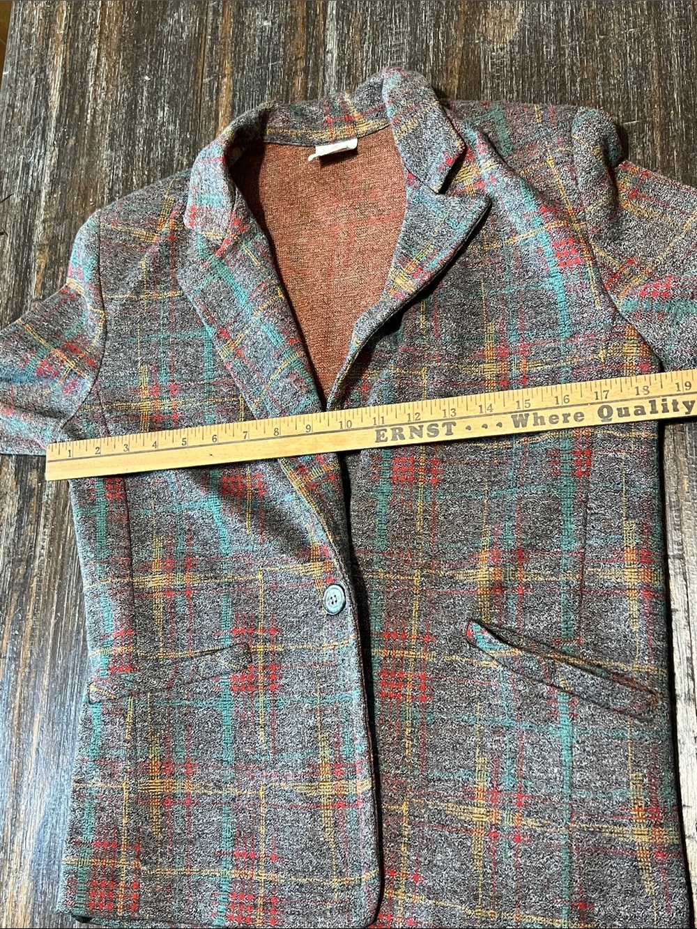 Vintage Graff California Ware Plaid A-Line Skirt Set in Multicolor Tweed - Picture 4 of 11